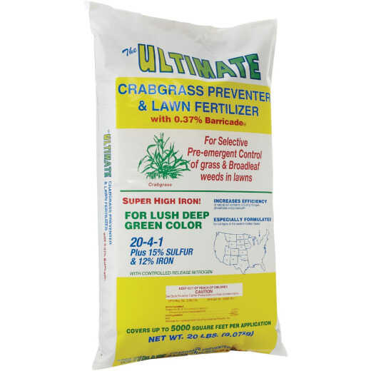 Ultimate 20 Lb. 5000 Sq. Ft. 20-4-1 Lawn Fertilizer with Crabgrass Preventer